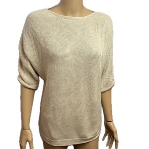 H&M Basic Cream Boat Neck Sweater